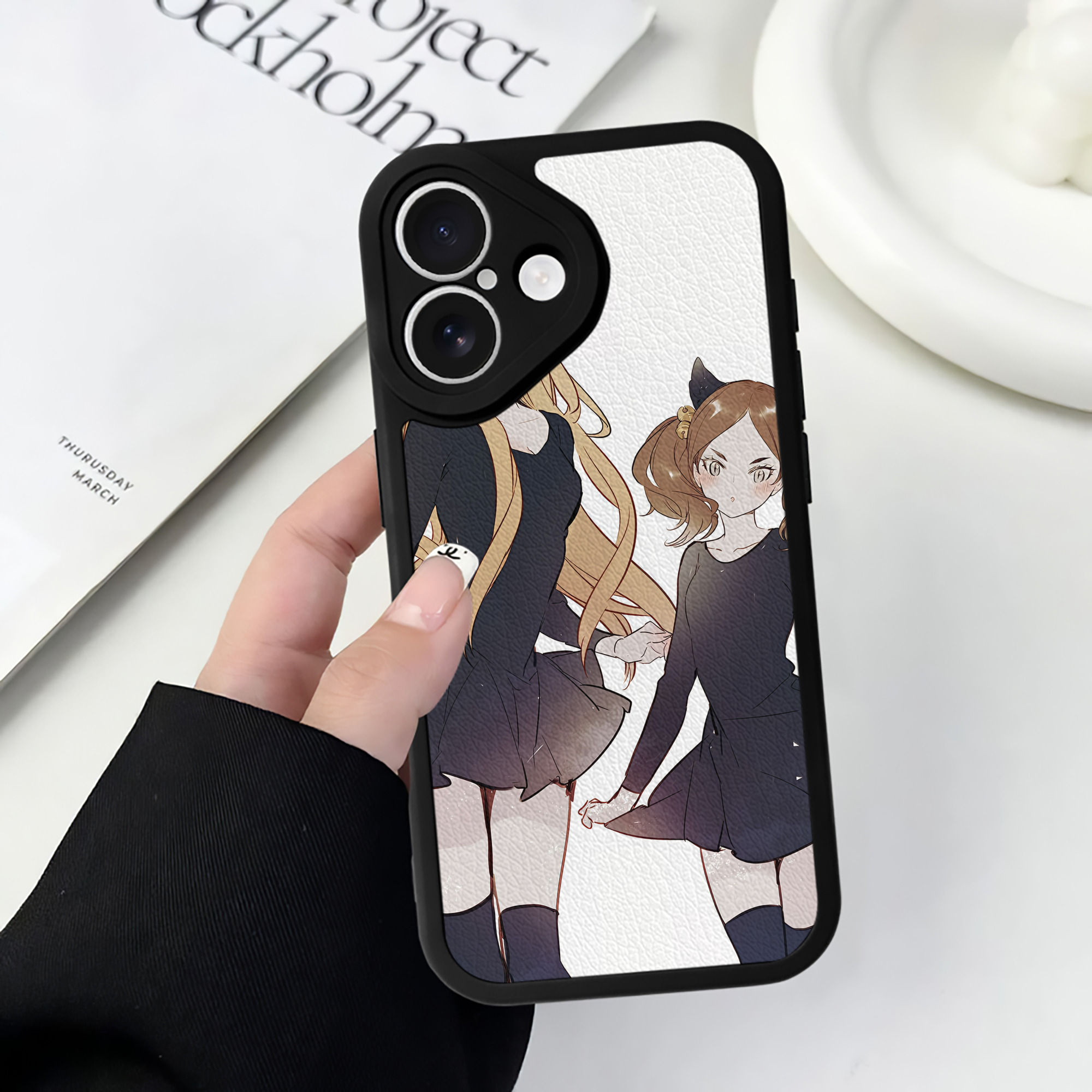 （画像用） ハイキュー!! Haikyu!! 【iPhone 16シリーズ対応】シリコンスマホケース（レザー調） 材質：シリコン